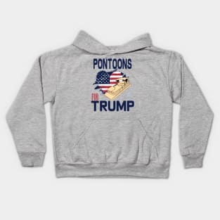 pontoons boat owners support Trump 2020 Kids Hoodie